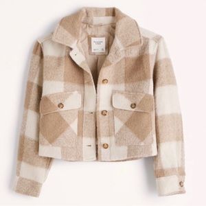 Abercrombie & Fitch Plaid Cropped Jacket Size Small